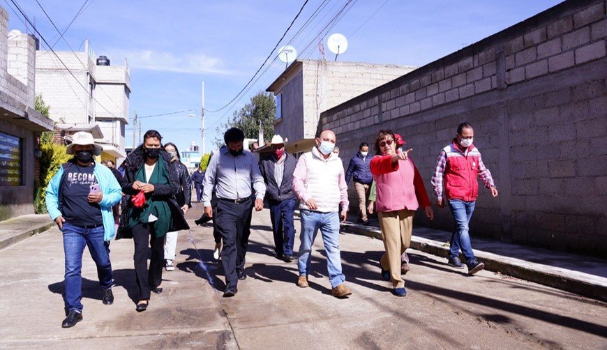 Manuel Vilchis supervisa obras en Delegación Santa Cruz Cuauhtenco de #Zinacantepec