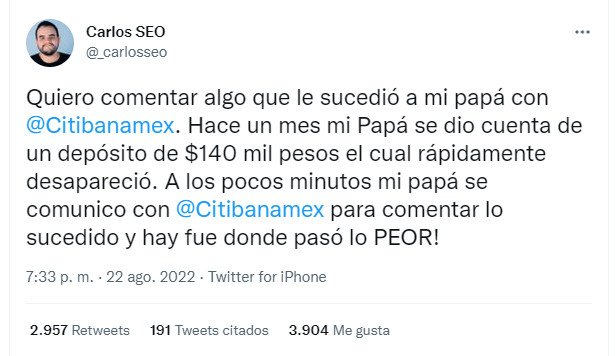 Caso viral: Así lo embaucaron por $140 mil; Banamex no se hace responsable