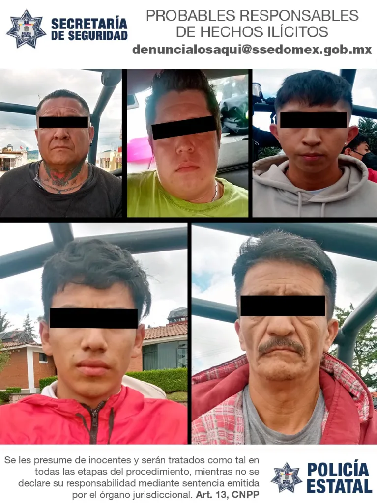 Desmantelan banda dedicada al robo a transporte de carga en Edoméx