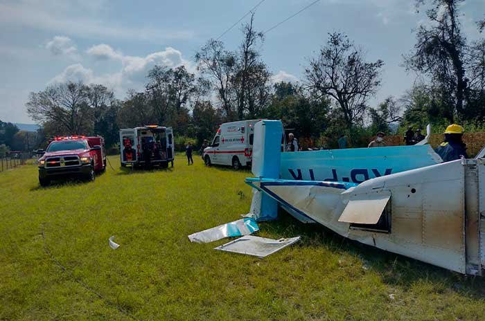 Dos mujeres y un niño sobreviven caída de avioneta en Valle de Bravo