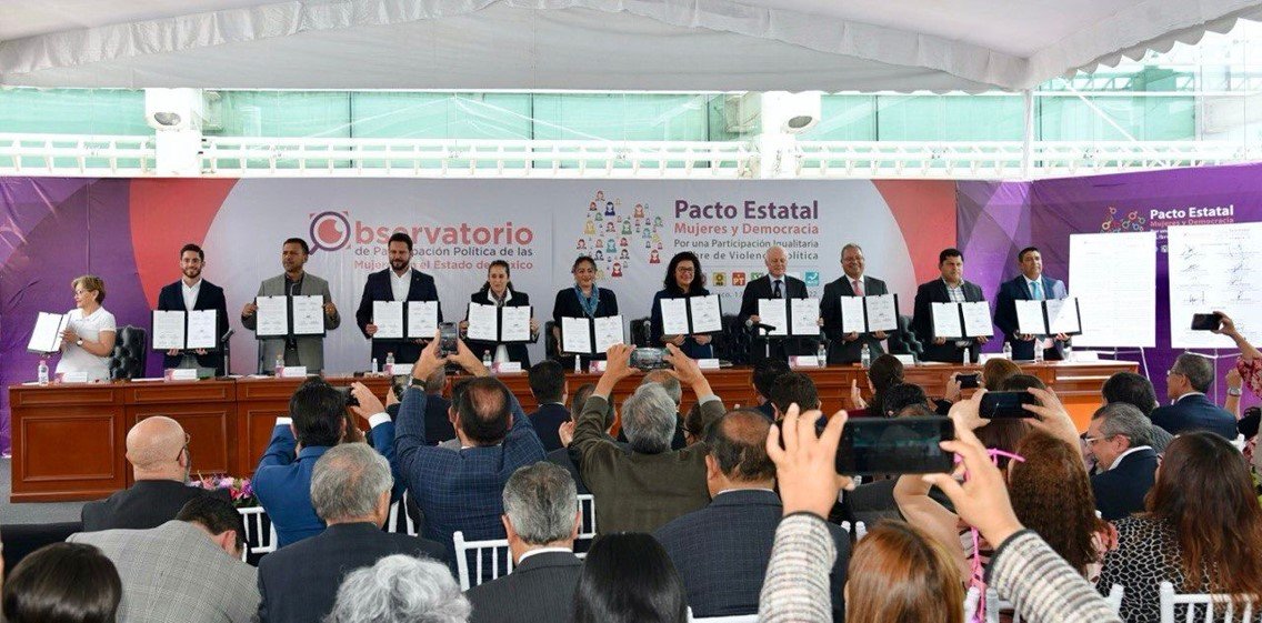 Firman Pacto Estatal Mujeres y Democracia con las 8 fuerzas políticas del Edoméx