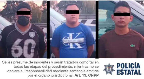 Capturan en #SanMateoAtenco a tres presuntos asaltantes; operaban en varios municipios del Valle de Toluca