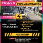 OJO: Estas avenidas de #Toluca estarán cerradas por trabajos de mejora urbana
