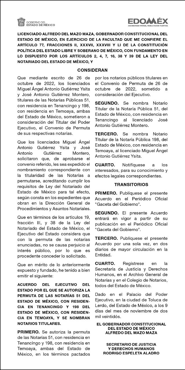 Edicto. 15 de noviembre 2022.