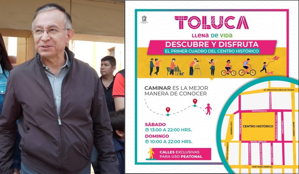 Cierre de calles en primer cuadro de #Toluca, para recuperar espacios públicos: RMC