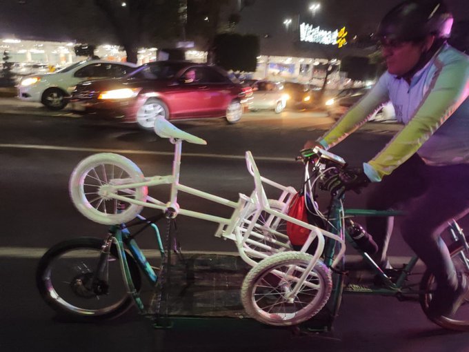 Realizan rodada en memoria de tamalero atropellado por sujeto ebrio en Edoméx