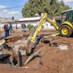 Brigada de 40 personas trabaja para reparar fuga de agua en Macrocircuito de Ecatepec; 6 municipios afectados