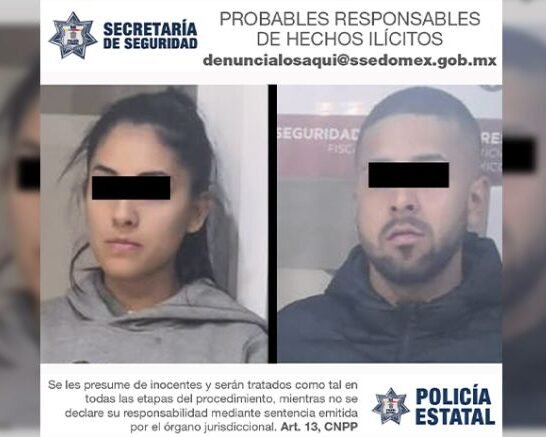 Capturan a pareja de presuntos asaltantes en #Metepec; serían parte de banda delictiva