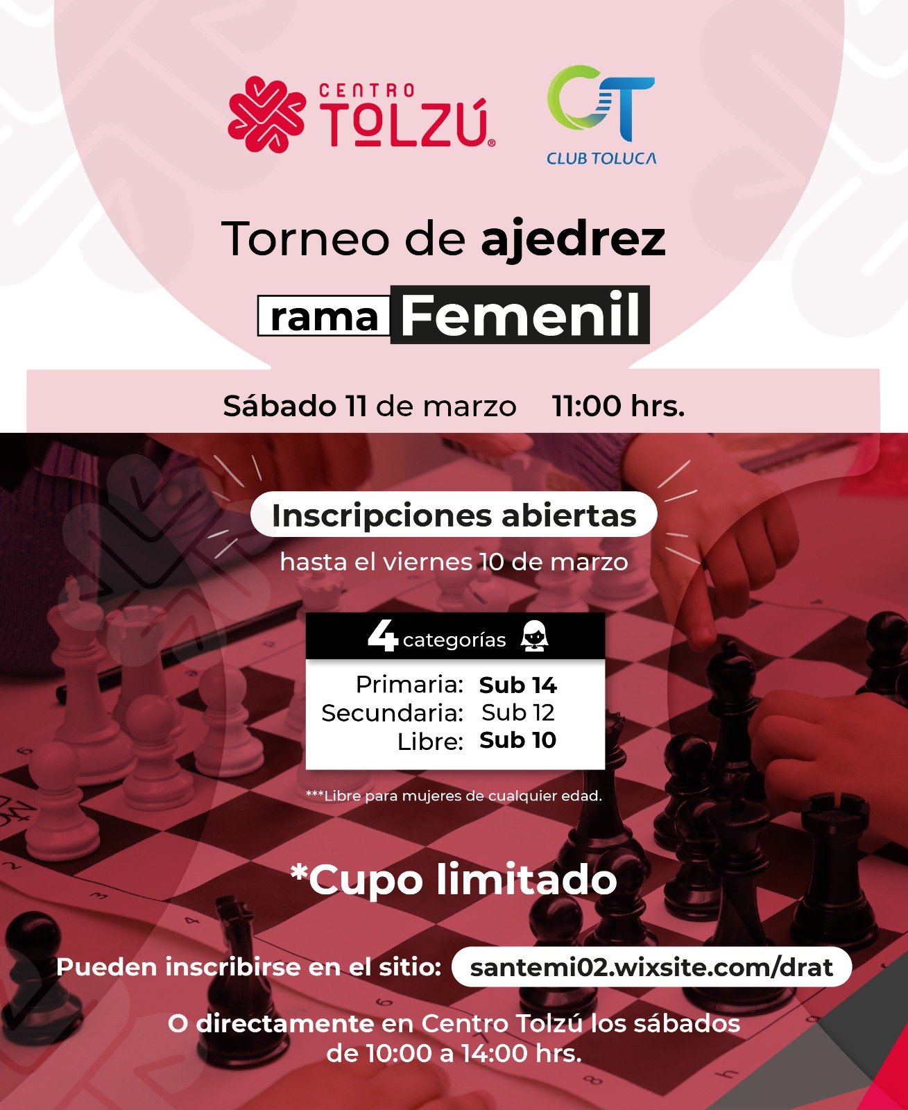 Torneo femenil de ajedrez en #Toluca, este fin de semana