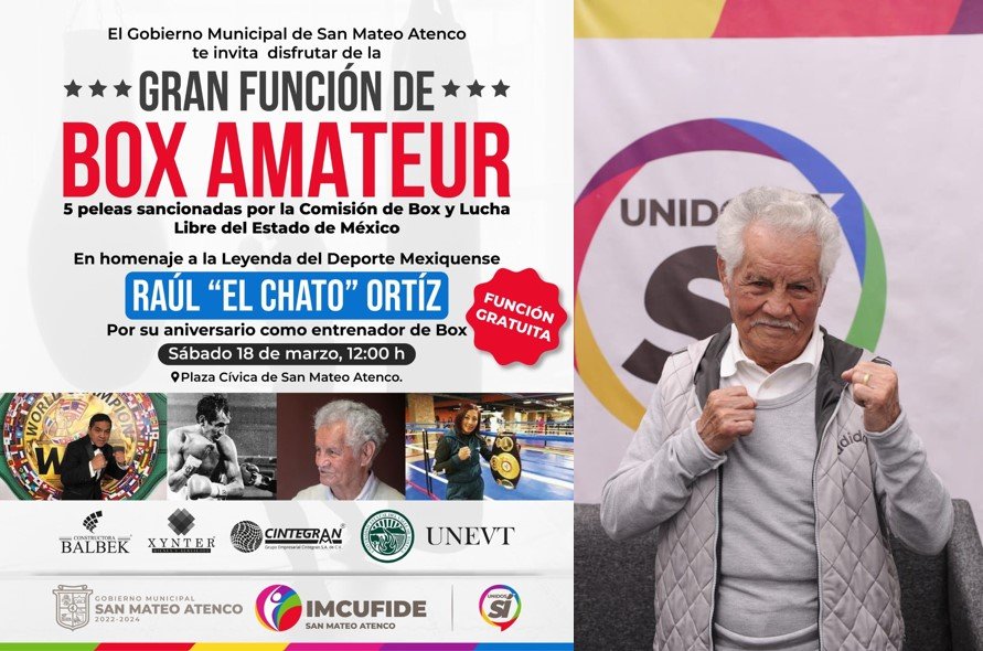 Función de box y homenaje a Raúl “El Chato” Ortiz en #SanMateoAtenco