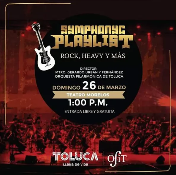 Sinfónica de Toluca ofrecerá concierto libre de rock y heavy