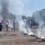 Enfrentamiento entre granaderos y comuneros en la México-Toluca