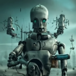 craiyon_224909_robots_in_apocalyptic_world
