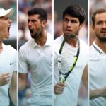Definidas las semifinales de Wimbledon: Alcaraz vs Medvedev y Djokovic vs Sinner