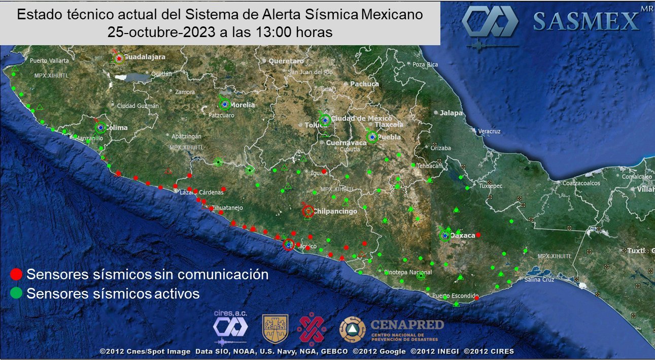Huracán Otis arrasó también con sensores de alerta de sismos en Guerrero y Michoacán