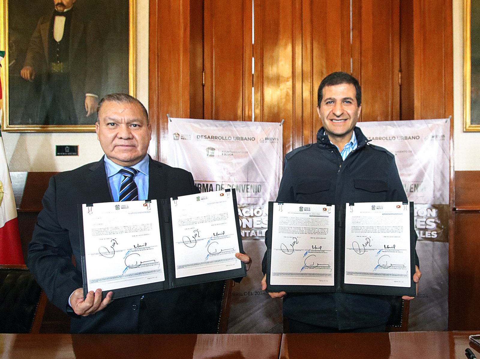 Toluca firma convenio con Instituto Mexiquense de la Vivienda