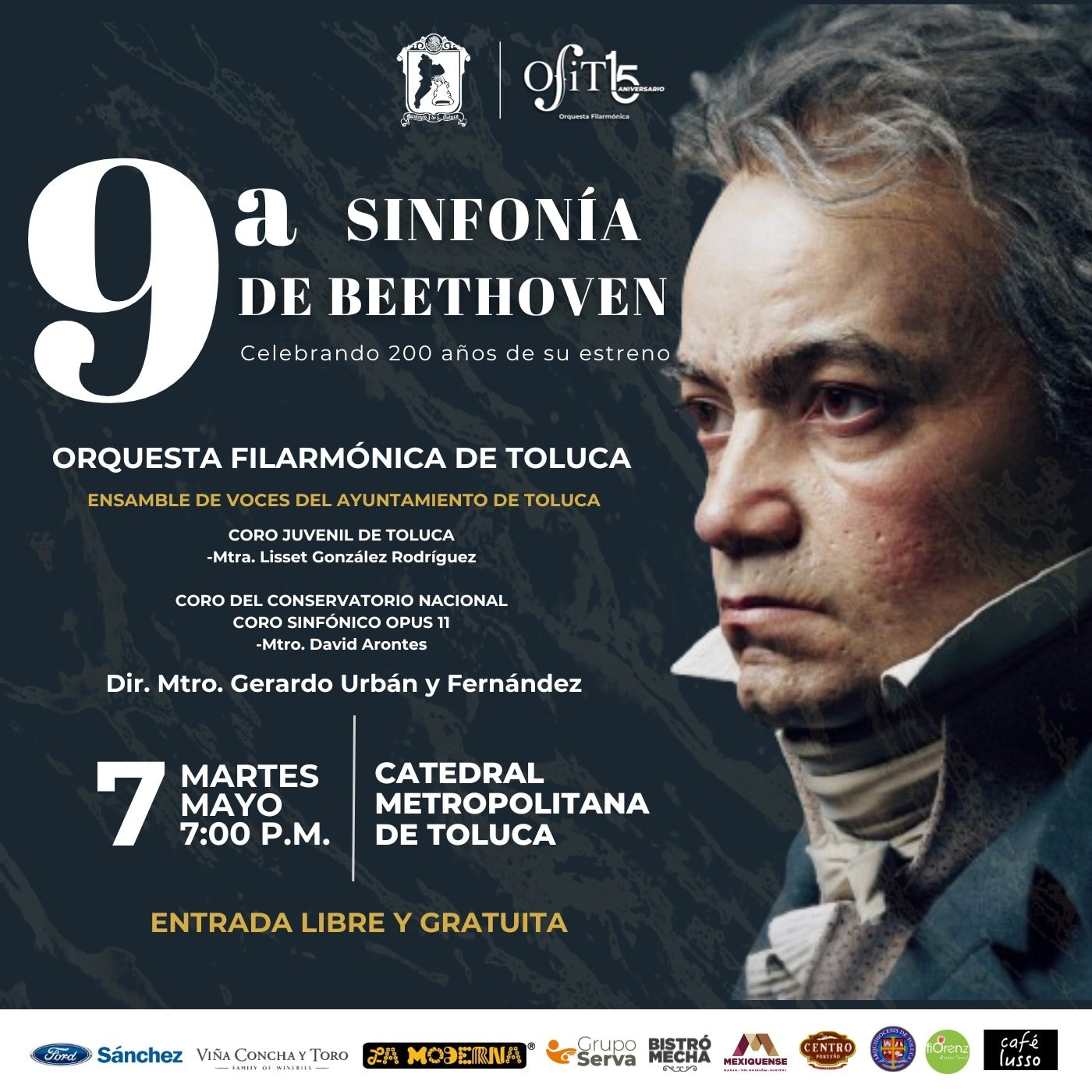 A 200 años de la 9a Sinfonía de Beethoven, la OFiT la interpreta en Catedral de #Toluca