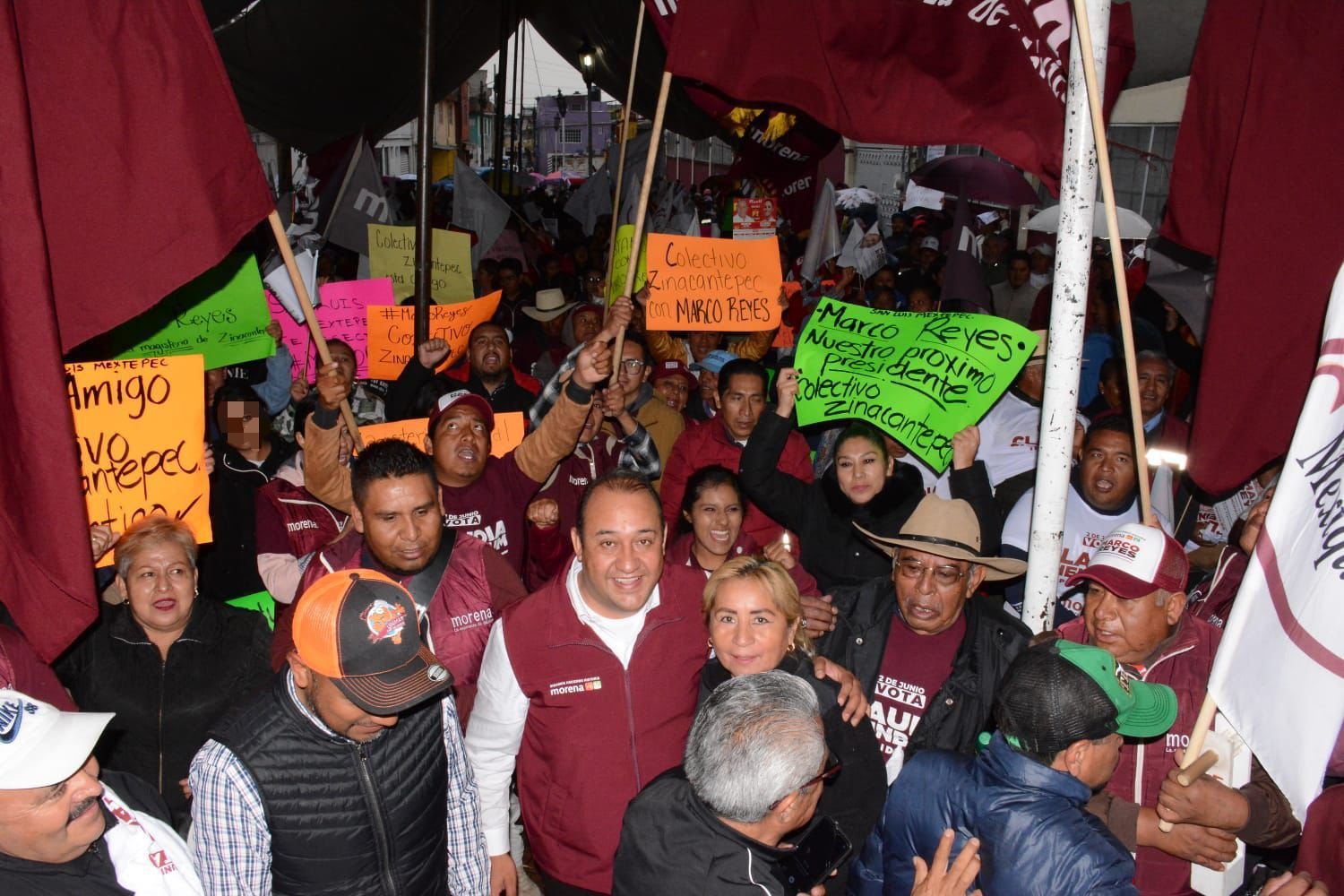 Con gran apoyo de Zinacantepec, Marco Reyes cierra su campaña electoral