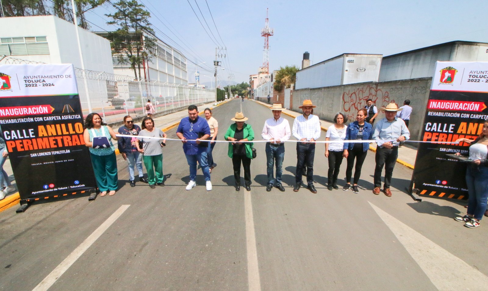 Juan Maccise entrega un Anillo Perimetral renovado en San Lorenzo Tepaltitlán