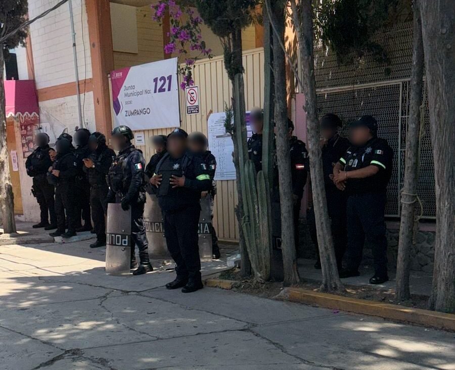 Protestas en #Zumpango por presunto fraude electoral; implementan operativo policial con 200 agentes