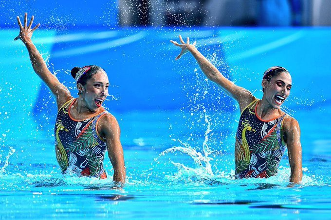 Así debutó Nuria Diosdado y Joana Jiménez en dueto de natación artística en #Paris2024. Video