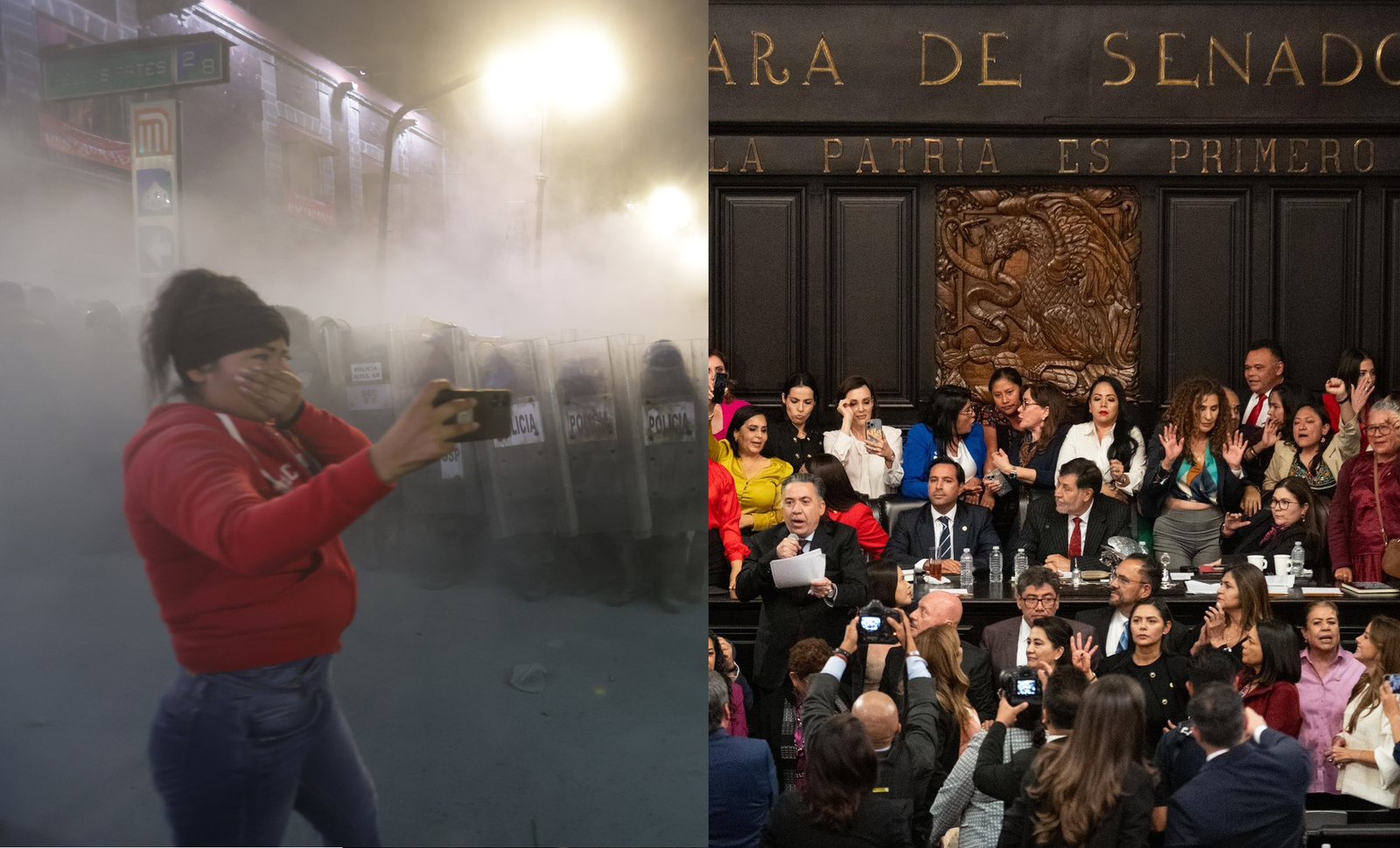 Entre gases, gritos y de madrugada, Senado aprueba la Reforma Judicial