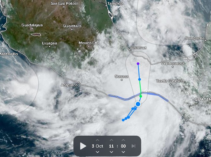 Tormenta tropical Kristy impactará las costas de Oaxaca; lluvias torrenciales en varios estados