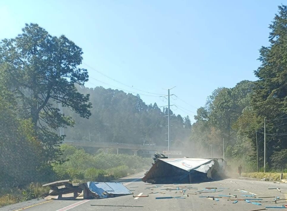 OJO: Accidente en La Escondida bloquea la México-Toluca