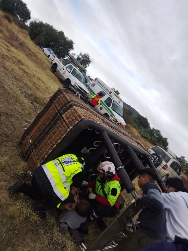 Accidente en globo aerostático de Teotihuacán