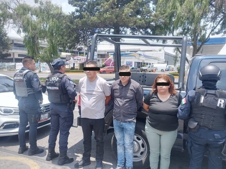 Detienen a tres personas por robos con violencia en Metepec y San Mateo Atenco