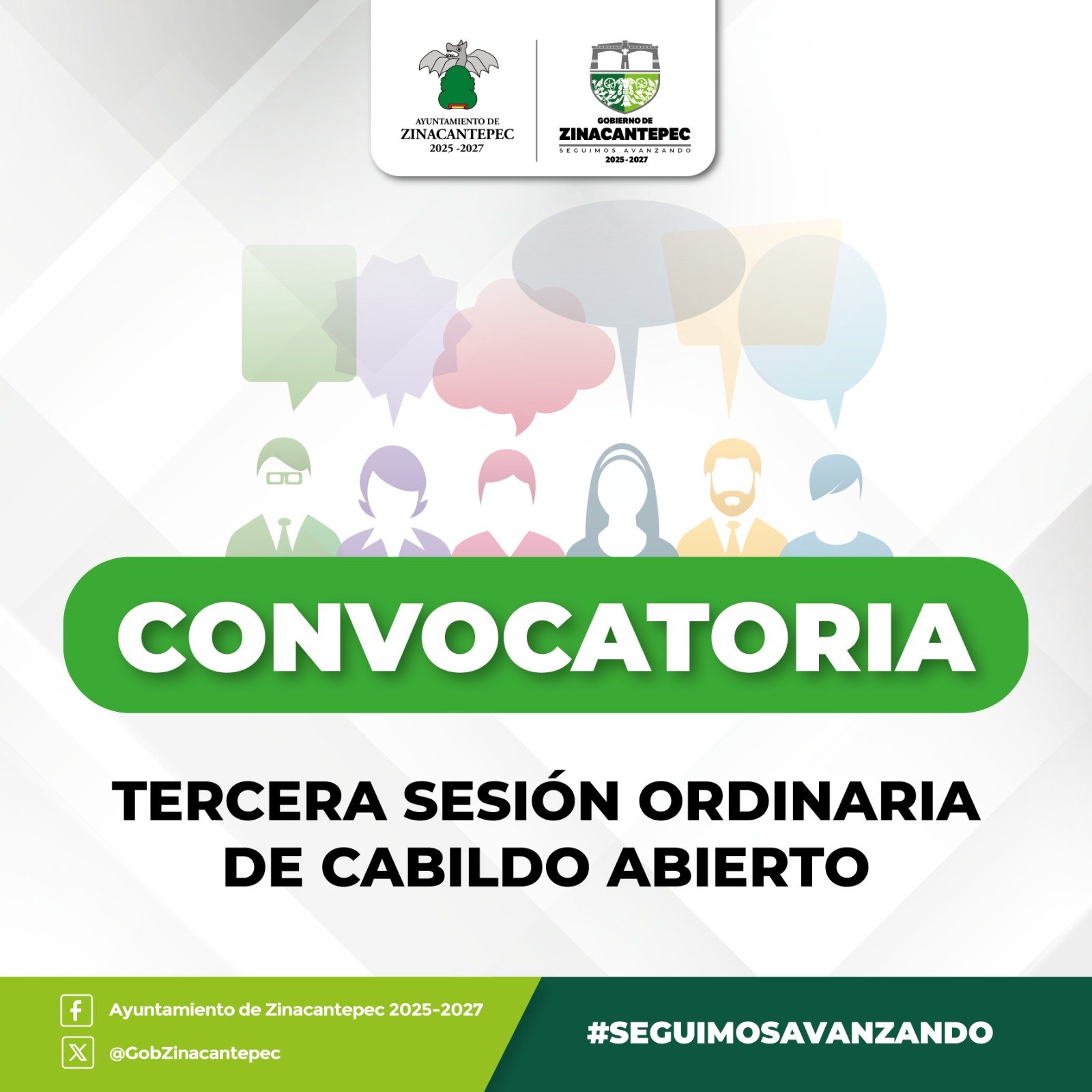 Lista la convocatoria para la 3a Sesión de Cabildo Abierto 2025 en #Zinacantepec