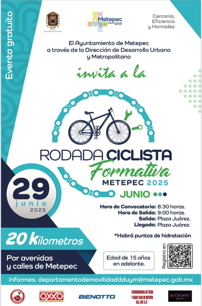 29 de junio, Rodada Ciclista Formativa #Metepec 2025