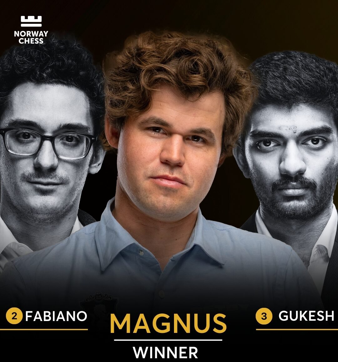 Tras perder con Gukesh y golpear la mesa furioso, Magnus Carlsen se repone y gana el Norway Chess 2025; uno de los torneos de ajedrez del año