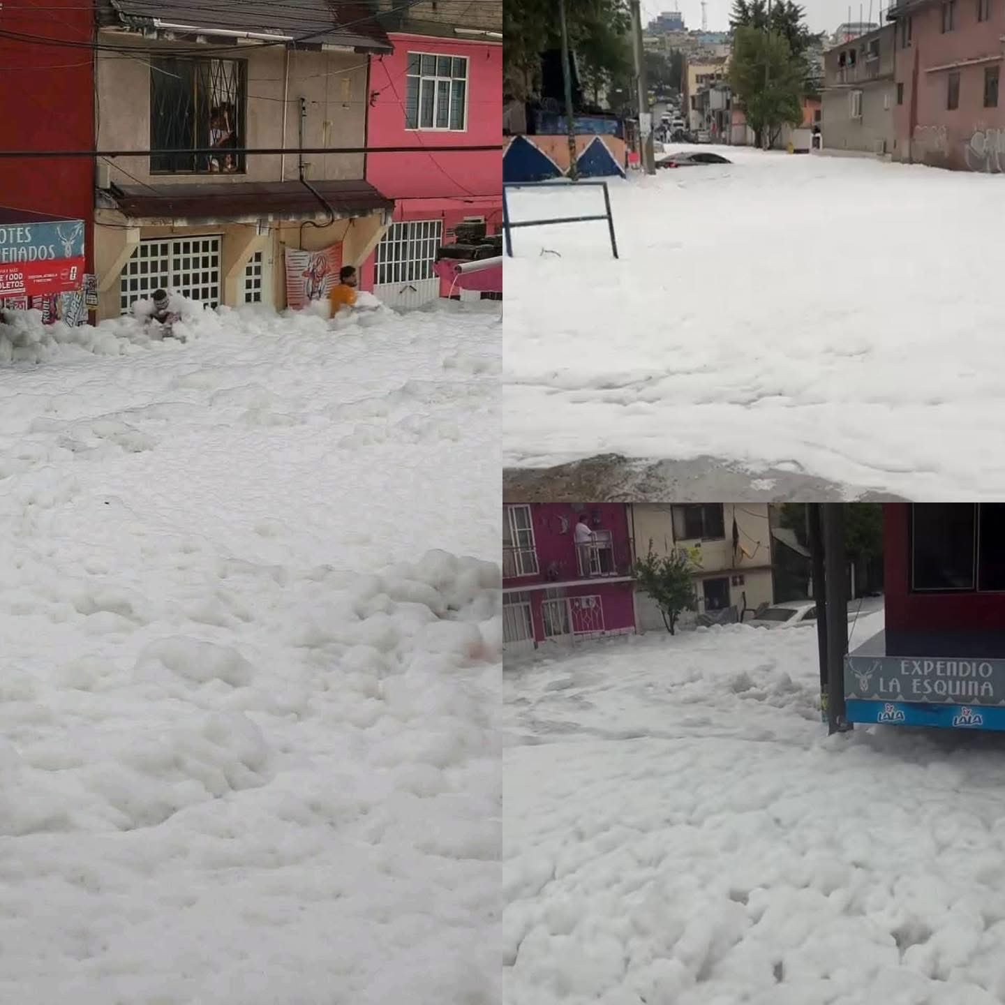 Qué era la espuma blanca que se desbordó en #Naucalpan
