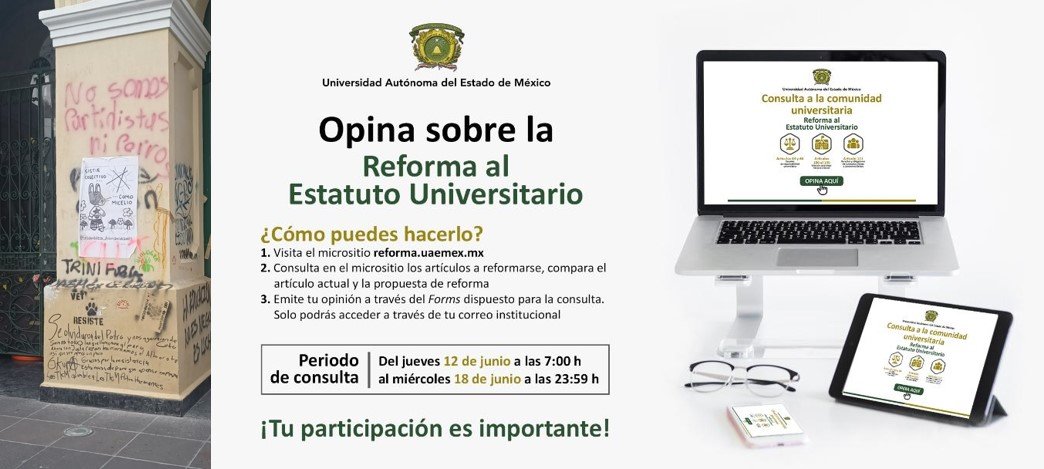 #UAEMéx impulsa consulta sobre reforma al Estatuto Universitario; estudiantes en paro la rechazan