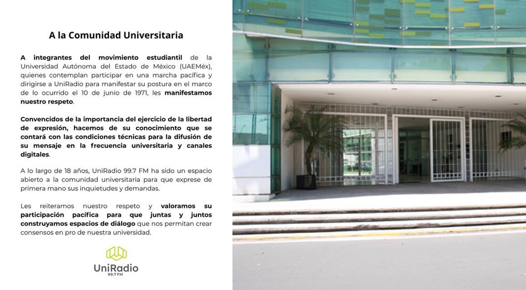 #UniRadio abre micrófonos al Movimiento Estudiantil de la #UAEMéx