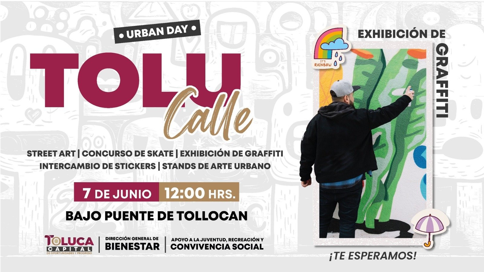 Toluca invita al Urban Day, Tolu Calle este sábado 7 de junio