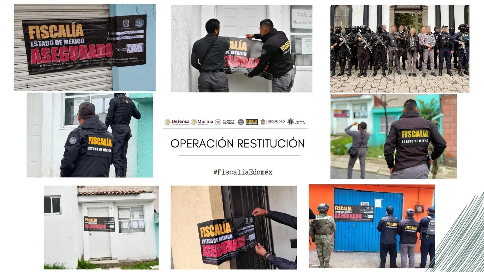 Operación Restitución: Fiscalía mexiquense recupera 44 inmuebles más en 15 municipios