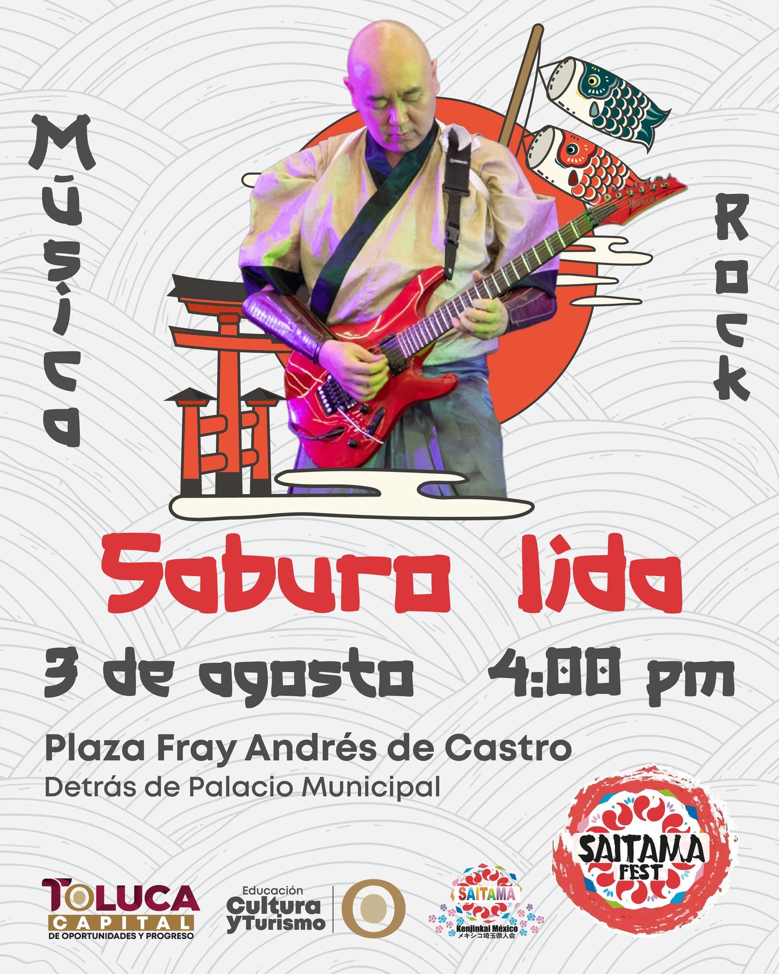 Rock japonés en el centro de #Toluca: concierto gratuito de Saburo Iida