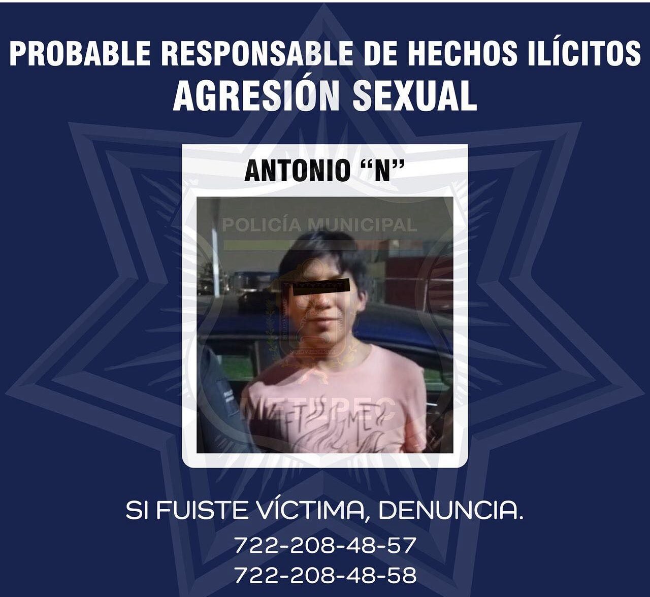Policía de #Metepec rescata a menor víctima de agresión sexual