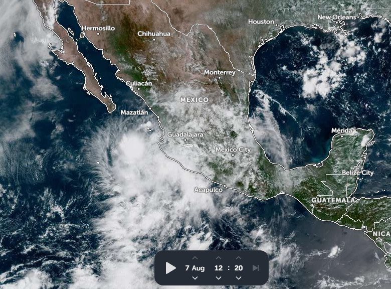 Tormenta tropical IVO podría escalar a huracán; esta es su trayectoria