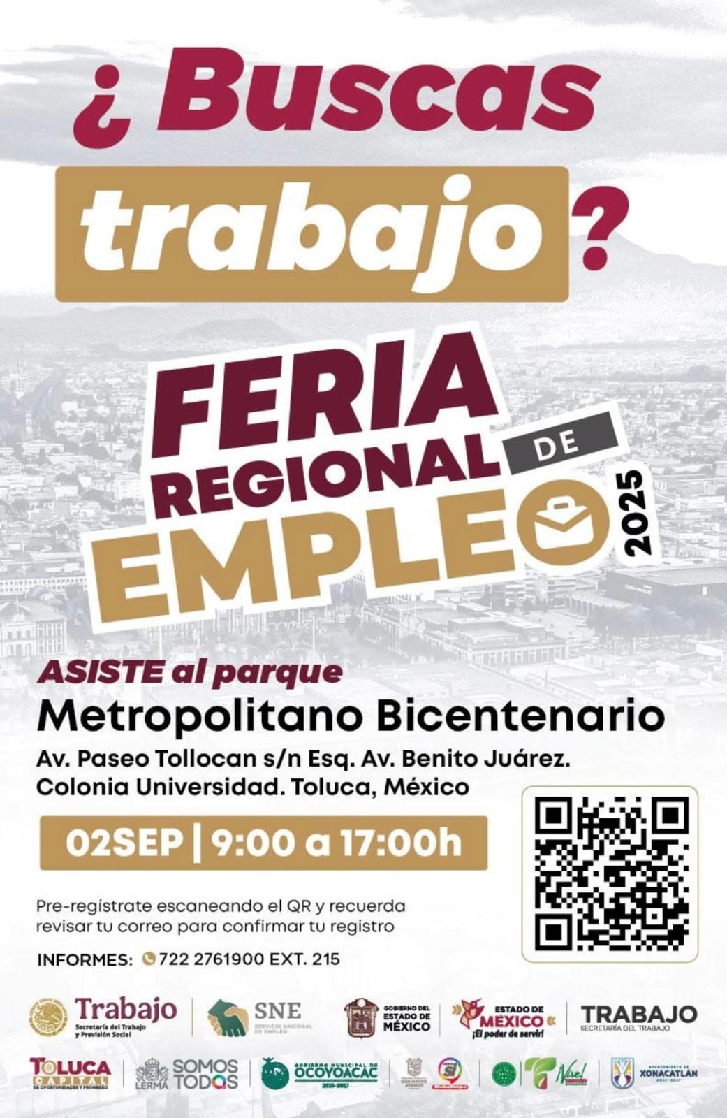 Feria Regional de Empleo llega a #Toluca