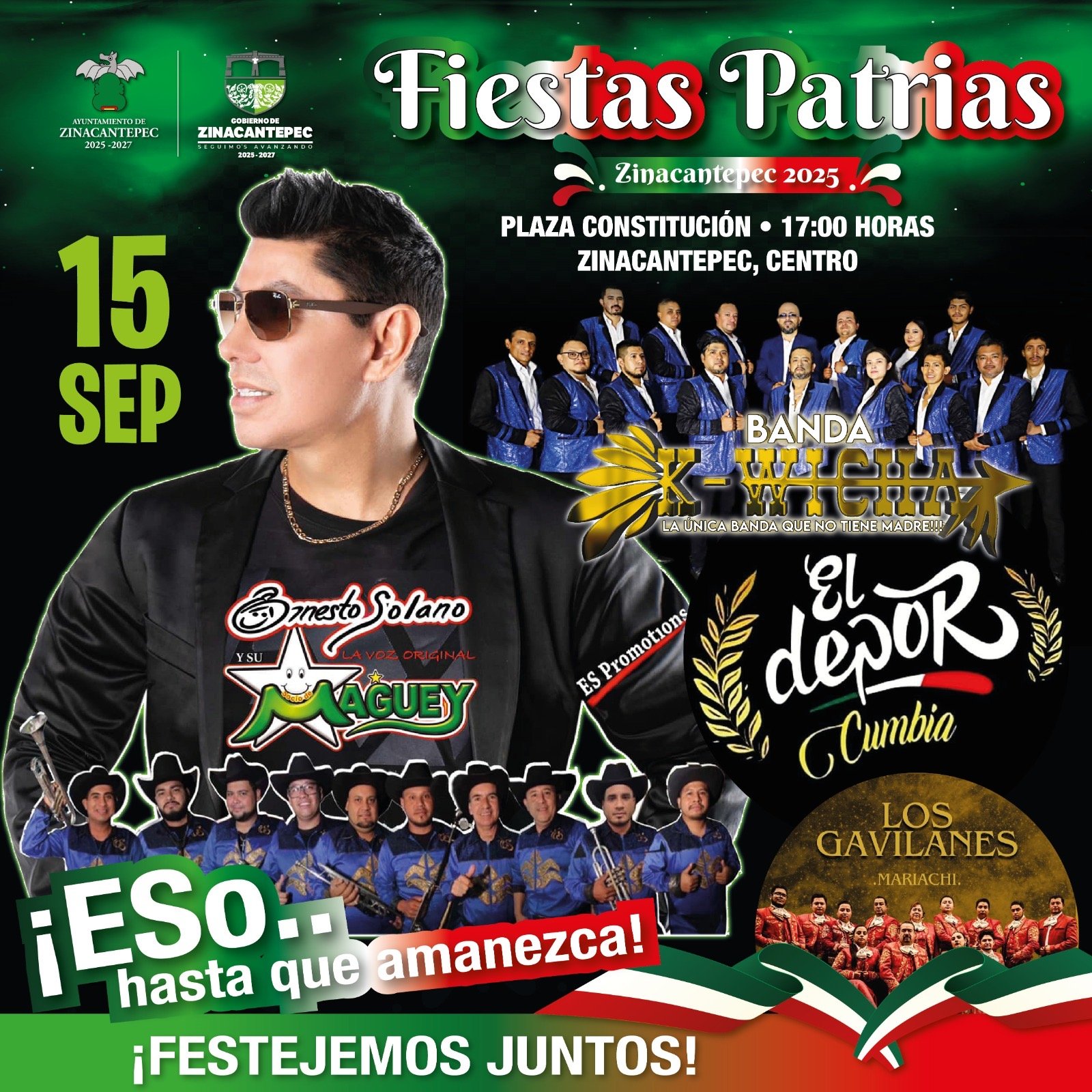 Cartel para las Fiestas Patrias 2025 en Zinacantepec