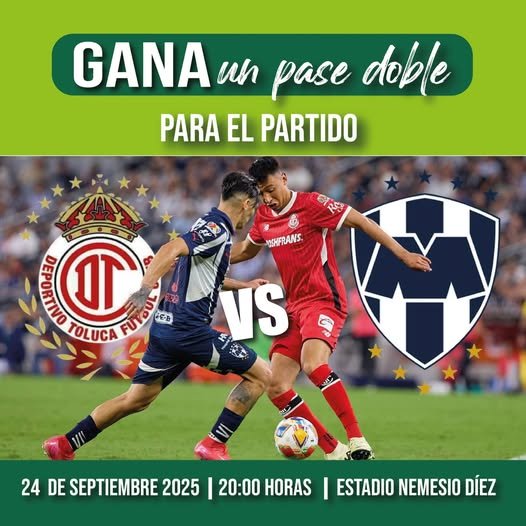 Zinacantepec lanza concurso para premiar a estudiantes con pases dobles al partido Toluca vs Monterrey