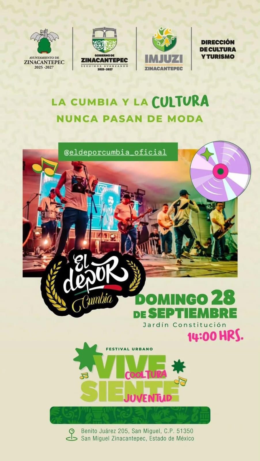 Este domingo nueva edición del Festival Urbano en Plaza Constitución de Zinacantepec