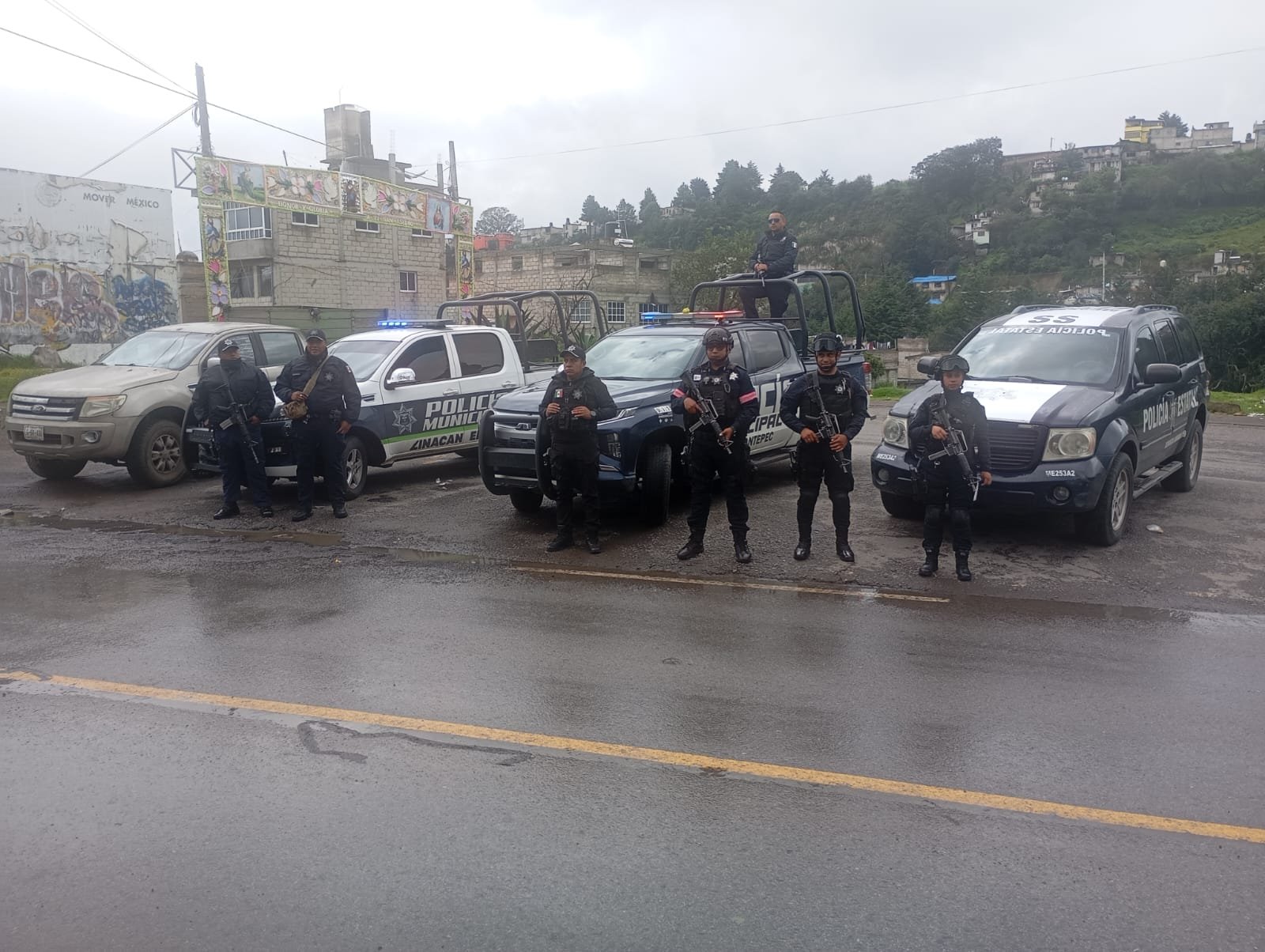 Zinacantepec mantiene operativos de seguridad en Santa María del Monte