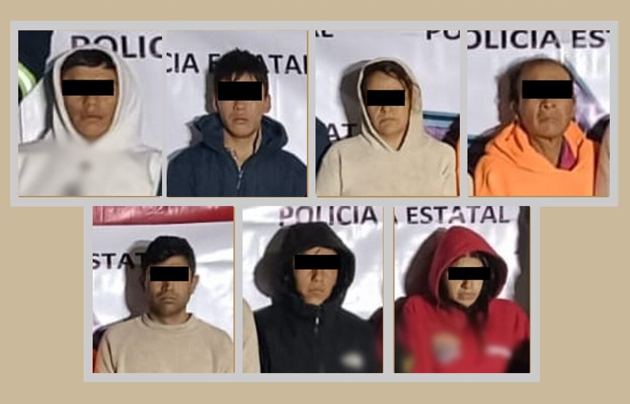 Capturan en #Tianguistenco a 7 presuntos miembros de banda dedicada al robo de vehículos