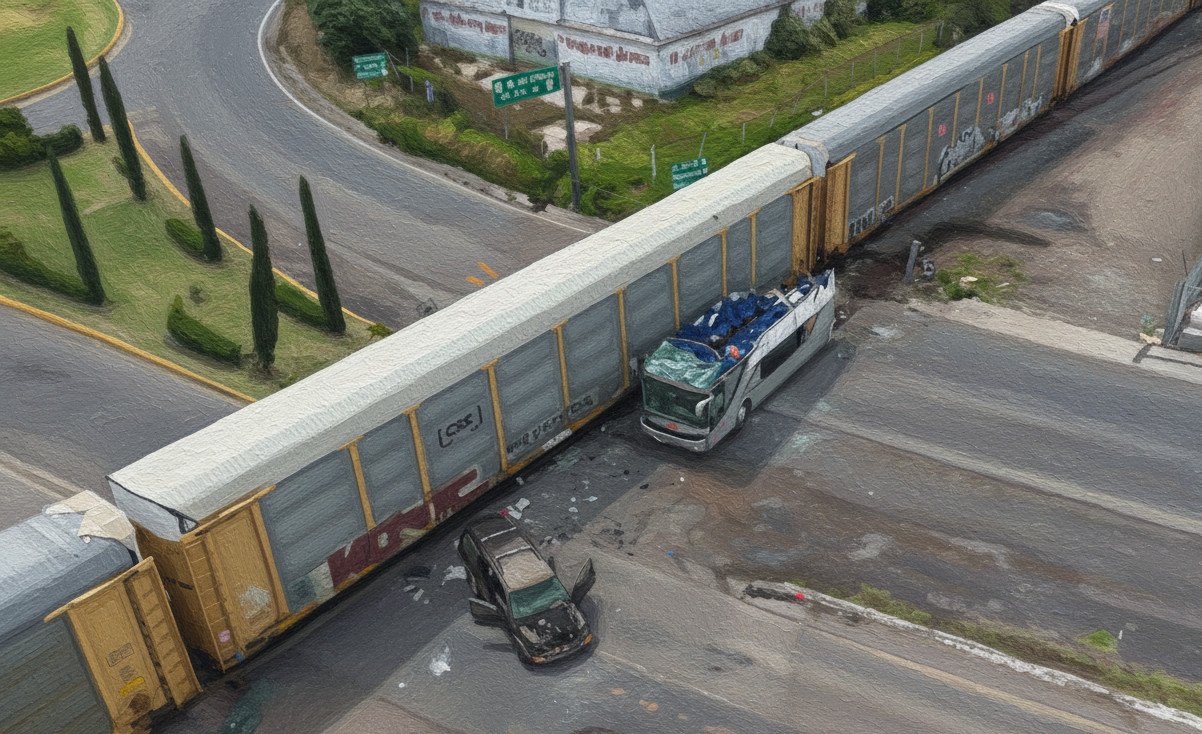 La música fuerte habría influido en accidente de tren en Atlacomulco; procesan a chofer del autobús