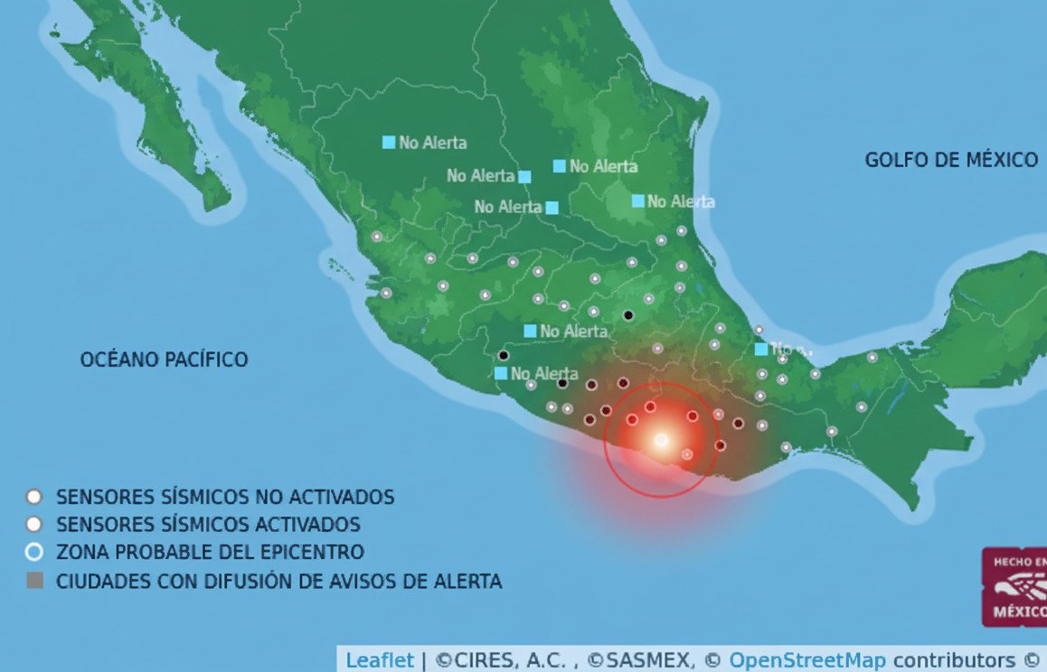 ÚLTIMA HORA: Sismo de 5.2° con epicentro en Oaxaca