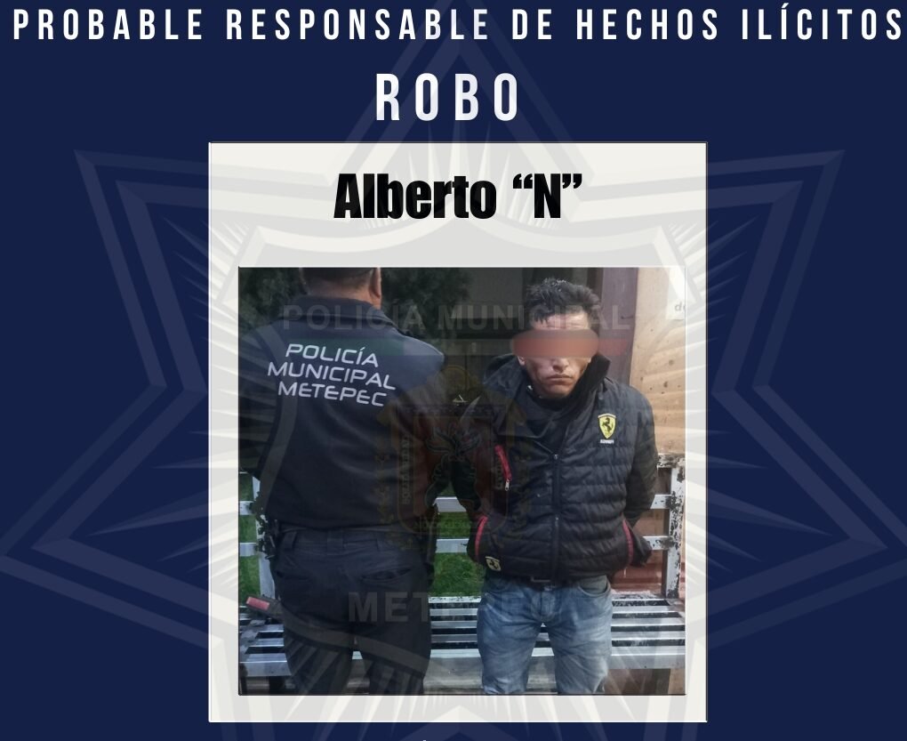 Detienen a presunto ladrón en el Mercado Artesanal de #Metepec